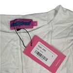 Edikted  Long Sleeve Pleat Detail Crop Top in White Photo 1