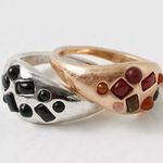 Free People Pixie Promo Ring Silver Black NWT Bohemian Grunge WhimsiGoth Size 7 Photo 2