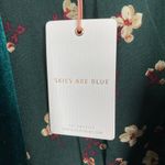 Skies Are Blue Green Velvet Open Front 3/4 Sleeve Blazer Sz.XS NWT Photo 9