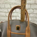 Dooney & Bourke Smoke Gray Leather Carley Madeline Satchel Bag Photo 11