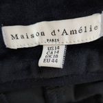 Maison D'Amelie Black Velvet Pants Size 14 Black Velvet Dress Pants Photo 4