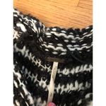 Free People Women Chunky Knit Sweater Off the Shoulders Striped Black White S Photo 5