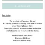 Turquoise Tuesday Sleeping Beauty Filigree Cuff Photo 5