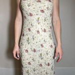 Cache Vintage  Midi Cream Floral Dress Size Medium Photo 0