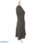 Madewell Black White Stripe Gallerist Fit Flare Dress Small Photo 7
