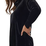 Jones New York NEW  Womens Black Velvet Long Sleeve Cowl Pullover Sweater sz S Photo 0