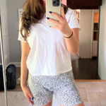 Brandy Melville  White and black leopard print biker shorts Photo 0