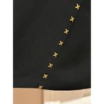 Versace NWT.$1280  COLLECTION cold shoulder Shift Dress Black Sz: M.US8. IT44 Photo 5