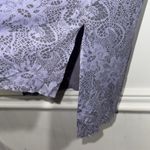 Dantelle  Lavender Lace print Blouse medium high low capped sleeve Photo 5
