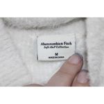 Abercrombie & Fitch White Ribbed Long Sleeve Mock Neck Turtleneck Sweater Size M Photo 2