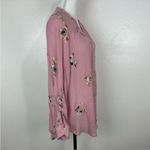 Fig & flower pink embroidered button down L Size L Photo 2