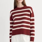 Everlane The Boxy Sweater in Everyday Cotton in Merlot Canvas, Size Medium Photo 0