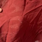 carole little Maroon Sheer Short Sleeve Cardigan 6 Photo 7