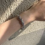 Link Chain Bracelet for Men Women Streetwear Punk Hip Hop Unisex Style Silver Photo 5