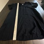 Old Navy  Women's Crinkle Gauze Mini Swing Pullover V Neck Dress Black Size XL Photo 4