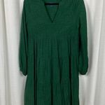 Anthropologie Maeve Green Amber Tiered Long Sleeve Babydoll Mini Dress Sz.XS Photo 3