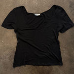 ZARA  Black Ribbed Short Sleeve Top Photo 0