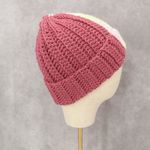 Pink Multi Color Chunky Y2K Vintage Crochet Beanie Cap Hat OS Photo 1