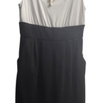 Papaya Black White Two ToneDress Sleeveless Scoop Neck Pockets Size Small Photo 0
