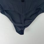 Victoria's Secret  Black Studded Velvet Mesh Deep V Bodysuit‎ Plunge Size M Photo 7