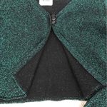 Free People  Emmaline Metallic Green Cardigan Long Sleeve‎ Goth Dark Romantic XS Photo 9