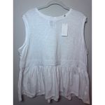 Barbour  white womens willow peplum sleeveless cotton top size 14 NWT $55 Photo 11