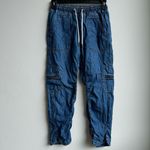 Pilcro Anthropologie  Cottage Utility Cargo Drawstring Jeans Size Small Relaxed Photo 3