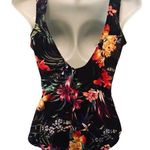 MiracleSuit Dreamsuit One Piece Slimming Hawaiian Print Wrap Style Ruched Swimsuit Sz 10 Photo 3