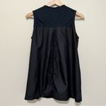 Nike  Flowy Back Tank Top Mixed Media Streetwear Athleisure Black Size Small S Photo 2