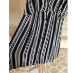 Volcom  Mini Dress Striped Button Boho Flowy Surfer Beach Clean girl Festival Y2K Photo 3