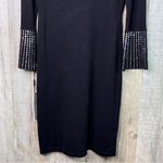 Calvin Klein  Size Small Embellished Mirror Tiles 3/4 Bell Sleeve Sweater Dress Photo 10
