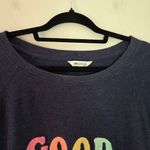 Wildfox "Good Vibes" Navy Sweatshirt Photo 4