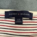 Tommy Hilfiger  Red, White And Blue Striped Boatneck Short Sleeve Shirt - Size L Photo 3