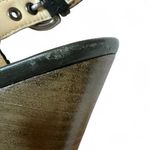 Coach  Jazlyn Black Platform Sandals Peep Toe Wedges Stacked Wood Heel Size 9 Photo 9