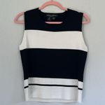Michelle Nicole Black & White Stripe Sleeveless Tank Top Sweater Size PL Photo 3