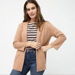 J.Crew  Merino Wool Blend Sweater Blazer Open Front Camel Brown Preppy size Small Photo 1