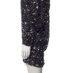 Rotate Birger Christensen Masha V-Neck Black Silver Sequin Dress Paillette sz M Photo 1