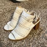 White Chunky Heels Size 8 Photo 0