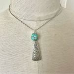 Sterling silver howlite pendant necklace Photo 0
