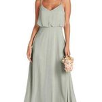 Birdy Grey Gwennie Chiffon Dress Bridesmaid V Neck Blouson Sage Green Medium Photo 0