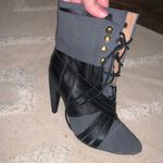 Free People RARE  x Jeffrey Campbell Bray Heeled Boot Black Gray Victorian fall Photo 5