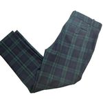 J.Crew Women's Plaid Maddie Pants sz 8 Green Blue Plaid Pants Photo 0