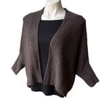 Barefoot Dreams  CozyChic Lite Ribbed Shrug Cardi Dolman 3/4 Sleeve Open Front Photo 3