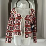 Lucky Brand Geo Crochet Cardigan Size L New w/Tag $149 Photo 4