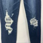 American Eagle AEO Dark Wash Distressed Knit Mid Rise Jeans 4 Photo 3