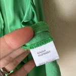 St. John  sport vintage silk stretch green button blouse Photo 7