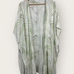 Cynthia Rowley Womens One Size Linen Blend Kimono Tropical Beach Swim Coverup Photo 0