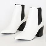Lulus Lulu’s Cecy White Pointed Toe Ankle Booties 9 Photo 1
