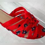 Nine West Red Floral Robertson Slide Sandal, Sz 8.5, NWT Photo 3