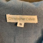 Christopher Calvin Blue Linen Oversize Shirt Jacket Size S Lagenlook Boho Chic Photo 2